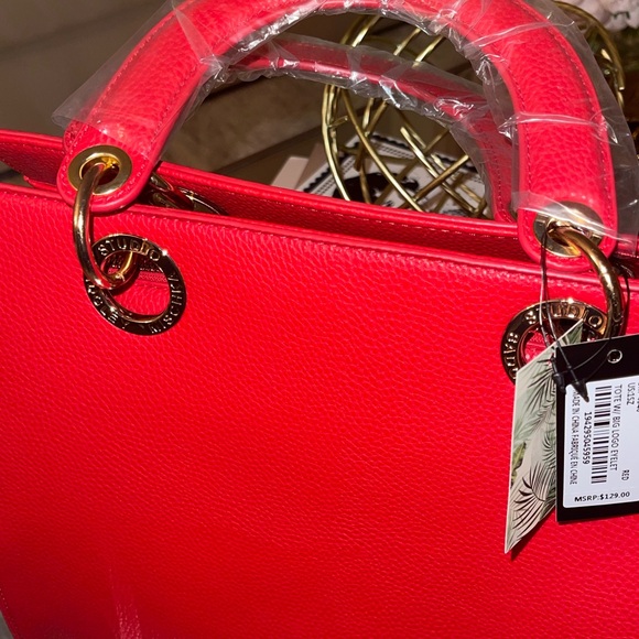 ✨Badgley Mishcka✨Medium Size Tote with Big Logo Eyelet in Red NWT - Picture 5 of 9